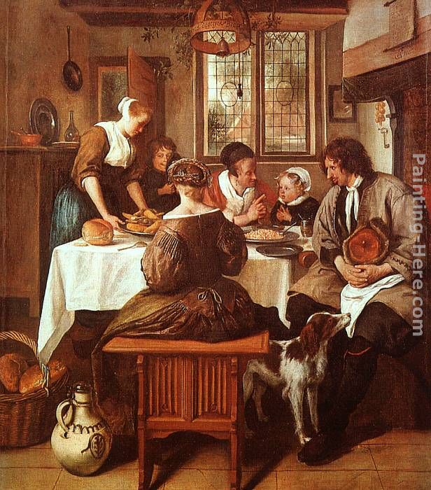Grace before the Meal painting - Jan Steen Grace before the Meal art painting